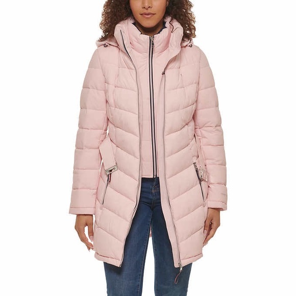 Tommy Hilfiger Womens’ Belted Puffer Winter Coat - Picture 5 of 8